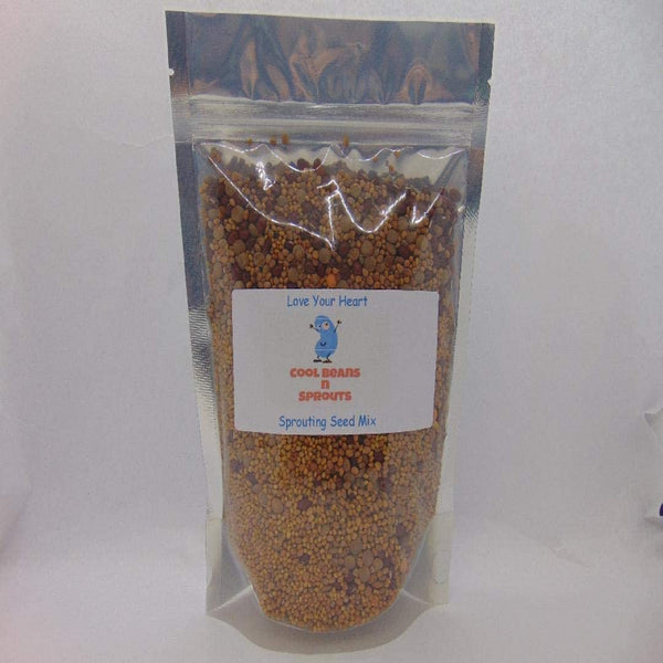 Love Your Heart Mix seeds for sprouting microgreens, "Cool Beans N Sprouts " Brand , A USA Business. - Cool Beans & Sprouts